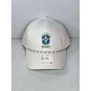 Nike CBF Brasil Brazil White Rope Legacy91 Hat Cap Soccer Unisex NEW OSFM